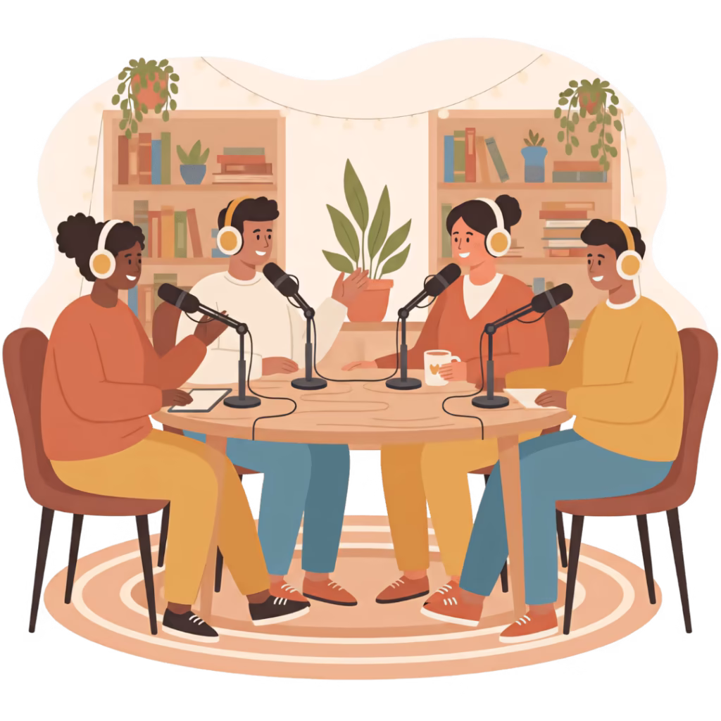 Nos divertimos mucho con los podcasts