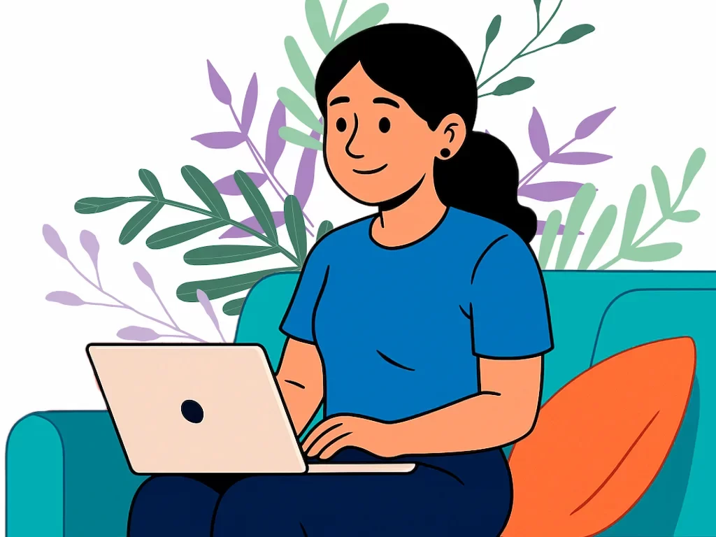 Mujer en terapia online Agenda tu sesión con S de Sexólogos